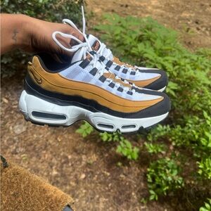 Nike Black and Tan Air Max 95 Sneakers